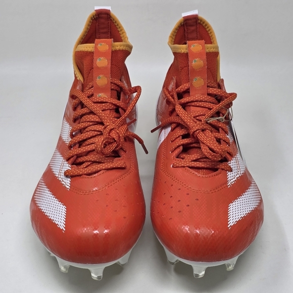 adidas Adizero Impact MID Football Cleats Orange White IF2457 Men's Size 10 New - Picture 7 of 12